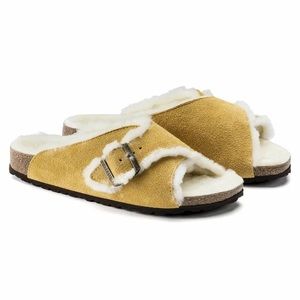 NIB Birkenstock Arosa Fell Ochre Shearling Leather Women’s 9